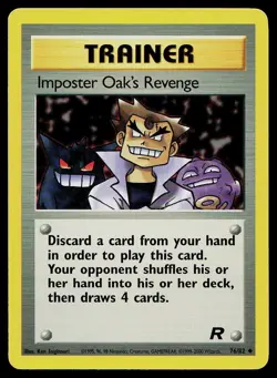 Pokemon Card Team Rocket Imposter Oak's Revenge 76/82 Gengar Cameo - Image 1