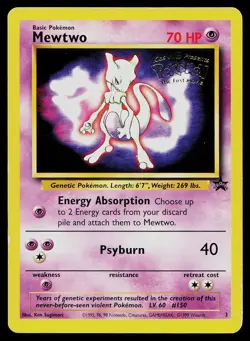 Pokemon Card Wizards Black Star Promos Mewtwo 3 Stamped - Image 1