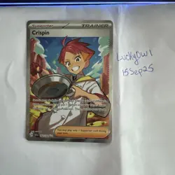 Pokemon TCG Trainer Crispin 164/142 Stellar Crown Ultra Rare Holo Card - Image 1