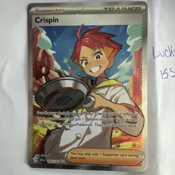 Pokemon TCG Trainer Crispin 164/142 Stellar Crown Ultra Rare Holo Card - Image 2
