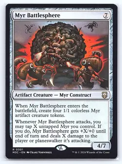 Myr Battlesphere 301 Rare Commander: Modern Horizons 3 Magic: The Gathering LP - Image 1