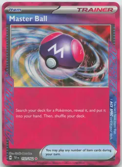 Master Ball 153/162 ACE SPEC Rare Temporal Forces Pokemon Near Mint - Image 1