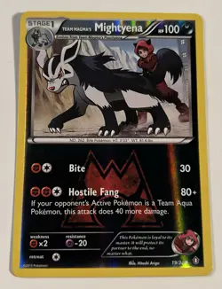 Pokemon TCG - Team Magma’s Mightyena 19/34 - Reverse Holo LP - Image 1