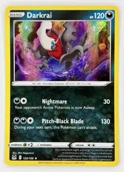 Darkrai 120/196 | SWSH11 Lost Origin Holo Rare | Pokemon TCG English - NM - Image 1