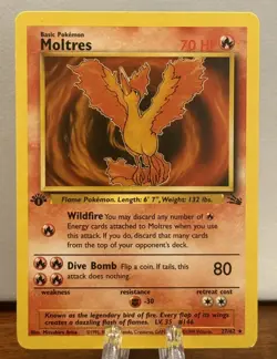 POKEMON TCG MOLTRES 27/62 FOSSIL SET 1ST EDITION NON-HOLO RARE!! - Image 1