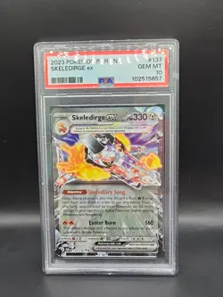 2023 Pokemon Skeledirge ex 137/182 Sv04: Paradox Rift Holo PSA 10 Gem Mint - Image 1