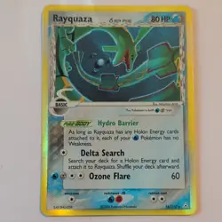 Pokemon TCG Rayquaza Delta Species Holon Phantoms Holo Rare 16/110 EN 80HP - Image 1