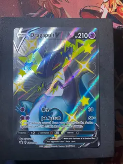 2021 POKEMON SWORD & SHIELD DRAGAPULT V SWSH096 BLACK STAR PROMO - Image 1