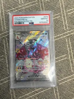 2024 Pokemon Scarlet and Violet Black Star Promo Paldean Fates Tin Charizard Ex - Image 1