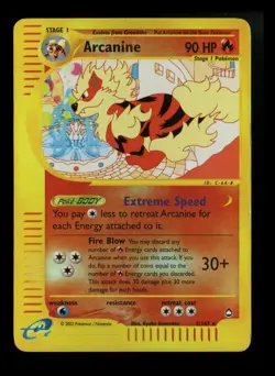 #2 Arcanine 2/147 Aquapolis 2002 Reverse Holo Rare Pokemon Card TCG - Image 1