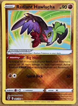 POKEMON ASTRAL RADIANCE TCG RADIANT HAWLUCHA 081/189 NM+ - Image 1