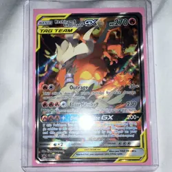 Reshiram & Charizard GX TAG TEAM Promo Holo SM Black Star SM201 270 HP EN - Image 1