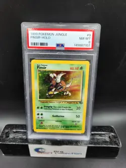 1999 POKEMON JUNGLE PINSIR-HOLO #9 PSA 8 NM-MT VINTAGE WOTC - Image 1