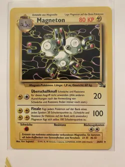 Magneton 26/62 Non-Holo Rare Pokemon Fossil MINT German Card WOTC 1999-2000 - Image 1