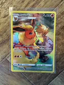 Pokemon TCG Flareon Sword & Shield Brilliant Stars Holo Card TG01/TG30 NM - Image 1