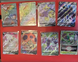 Pokemon- TCG 8 Card Lot - Rainbow, VMAX, VSTAR, V - Image 1