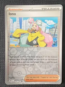 Iono 185/193 Reverse Holo Scarlet & Violet Paldea Evolved Near Mint Pokemon TCG - Image 1