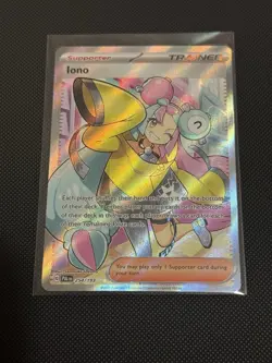 Pokemon TCG Iono Scarlet & Violet Paldea Evolved Holo Ultra Rare Card 254/193 - Image 1