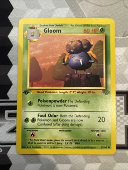 Pokemon TCG Gloom Card 37/64 Jungle Regular 1st Edition - Image 1