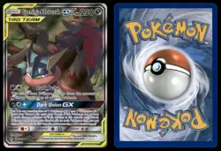 Greninja & Zoroark GX 201/214 Rare Ultra Unbroken Bonds Alternate Art Pokemon LP - Image 3