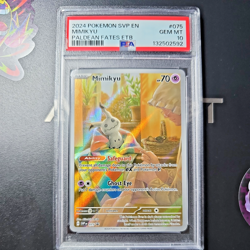 Pokemon Mimikyu SVP075 PSA 10 GEM MT Paldean Fates Full Art Holo English - Image 1