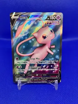 Pokemon TCG Swsh08: Fusion Strike Mew v Full Art Holo Card 250/264 NM Condition - Image 1