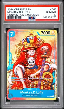 2024 ONE PIECE PROMOS CONVENTION EXCLUSIVE #043 MONKEY D. LUFFY PSA 10 - Image 1