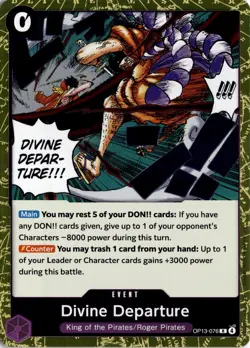 Divine Departure R Carrying On His Will OP13-076 One Piece TCG - Image 1