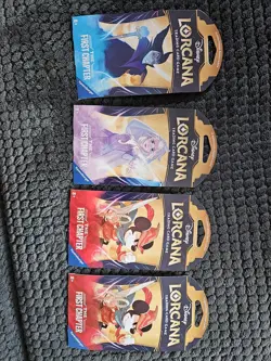Disney Lorcana: The First Chapter - 4 SLEEVED BOOSTER PACKS As Seen In Photos. - Image 1