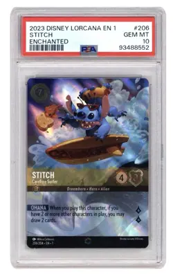 2023 DISNEY LORCANA EN 1 STITCH ENCHANTED PSA 10 - Image 1