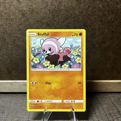 Stufful 55/111 - LP - Crimson Invasion Sun Moon Pokemon Card - Image 1