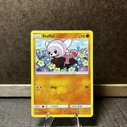 Stufful 55/111 - LP - Crimson Invasion Sun Moon Pokemon Card - Image 3