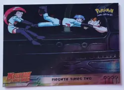 Pokemon Mewtwo Strikes Back 1998 Topps Card #23 MEOTH TIMES TWO Foil Nintendo - Image 3