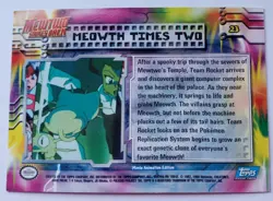 Pokemon Mewtwo Strikes Back 1998 Topps Card #23 MEOTH TIMES TWO Foil Nintendo - Image 4