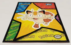 Pokemon Meowth 1999 Topps Sticker Card Pokemon The Movie Nintendo - Image 4