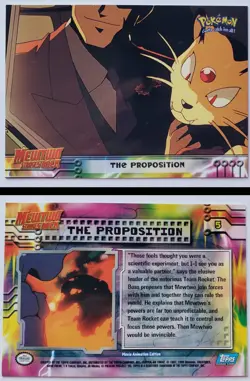 Pokemon Mewtwo Strikes Back 1998 Topps Card #5 THE PROPOSITION Nintendo A - Image 2