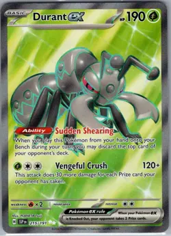 Durant ex 215/191 SV08: Surging Sparks - Pokemon Card - NM - Image 1