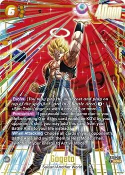 Gogeta FB09-122 Secret Rare Alternate Art Dual Evolution Dragon Ball Card Game - Image 1