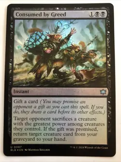 MTG Bloomburrow Consumed By Greed Foil 0087 NM - Image 1