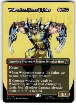 Wolverine, Fierce Fighter (Borderless) 378 Marvel Magic: The Gathering NM - Image 1