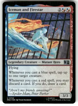 Iceman and Firestar 742 Commander: Marvel Super Heroes Magic: Foil NM - Image 1