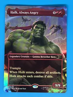 Hulk, Always Angry (Borderless) Commander: Marvel Super Heroes Foil - Image 1