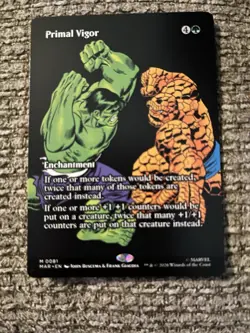 Primal Vigor Borderless Marvel Super Heroes Mtg Nm 0081 - Image 1