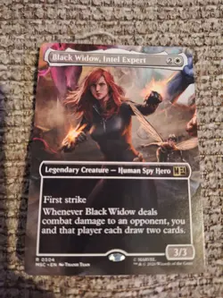Black Widow, Intel Expert Borderless Marvel Super Heroes Mtg Nm 0504 - Image 1