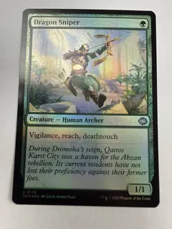 Dragon Sniper Foil 139 NM Tarkir: Dragonstorm - Slight Factory Curve MTG - Image 1
