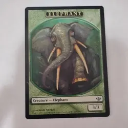 Elephant 1x TOKEN MtG ENGLISH Duel Decks: Garruk vs. Liliana Token - Image 1