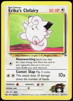 Gym Heroes Erika's Clefairy 25/132 Rare Pokemon Unlimited DMG - Image 1