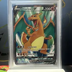 Pokemon TCG Charizard V 153/172 SWSH09 Brilliant Stars Full Art Holo PSA 10 - Image 2