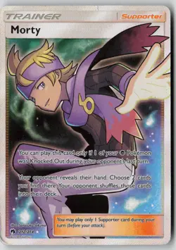 Morty 212/214 Ultra Rare Lost Thunder Pokemon LP - Image 1