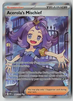Acerola's Mischief 165/132 Ultra Rare Mega Evolution Pokemon NM - Image 1